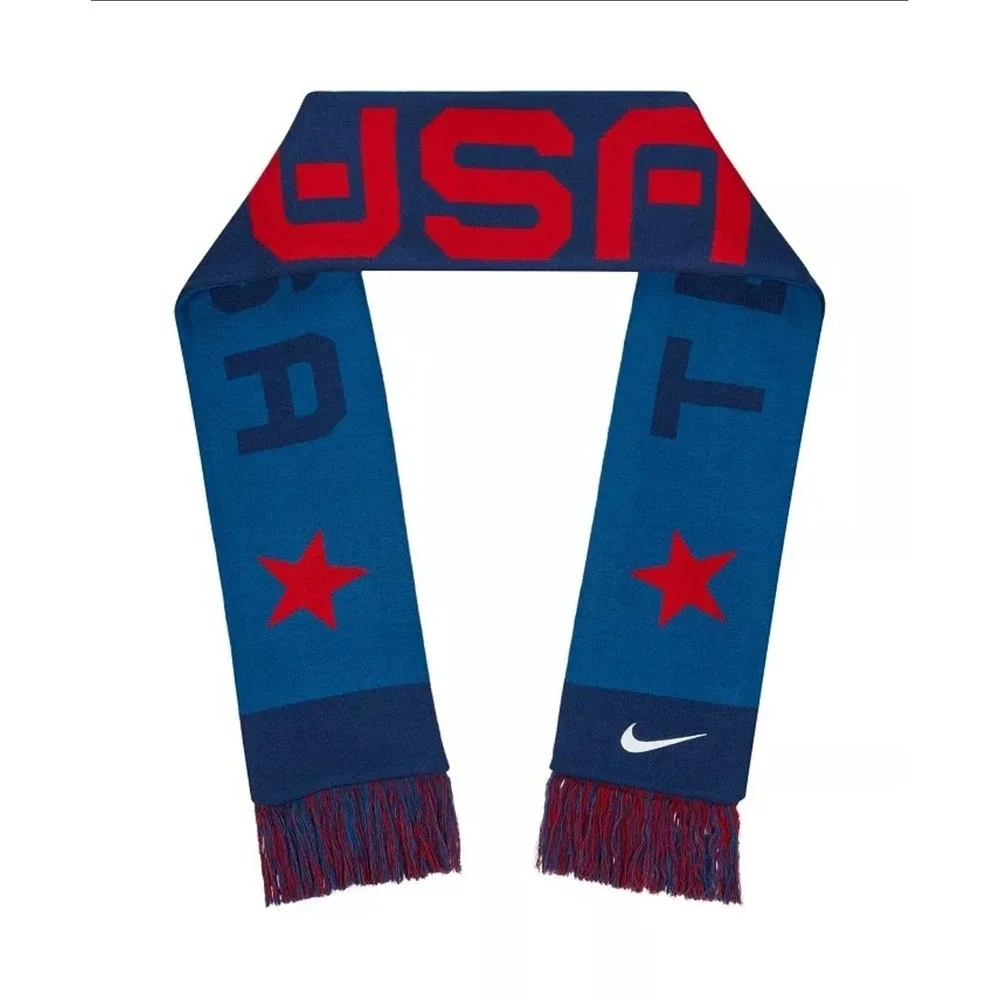 NWT Nike Team USA Knit‎ Sport Men's Winter Scarf , One Size , Red/Blue